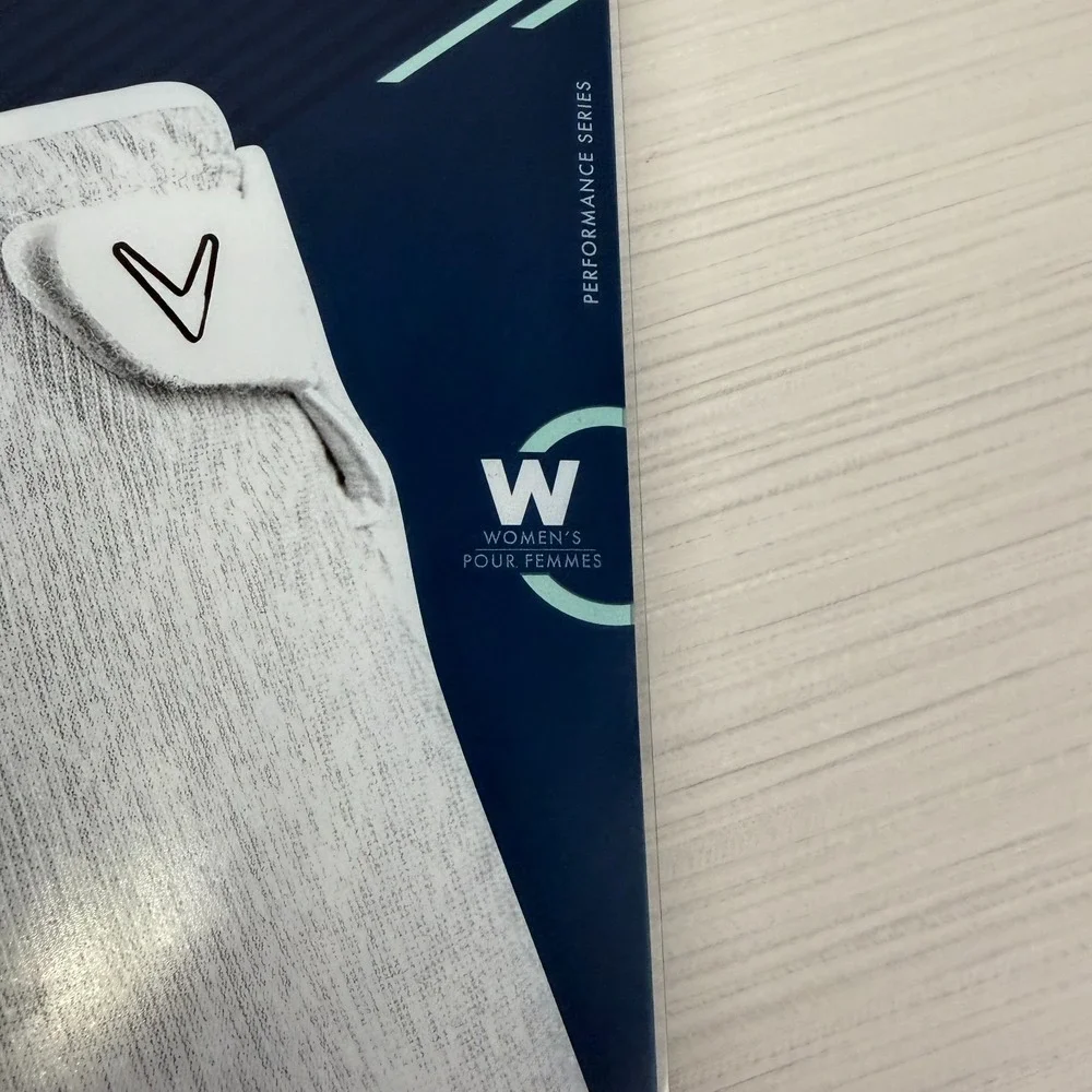 Callaway X Spann Golf Glove Womens Large White  Premium Cabretta Leather NEW